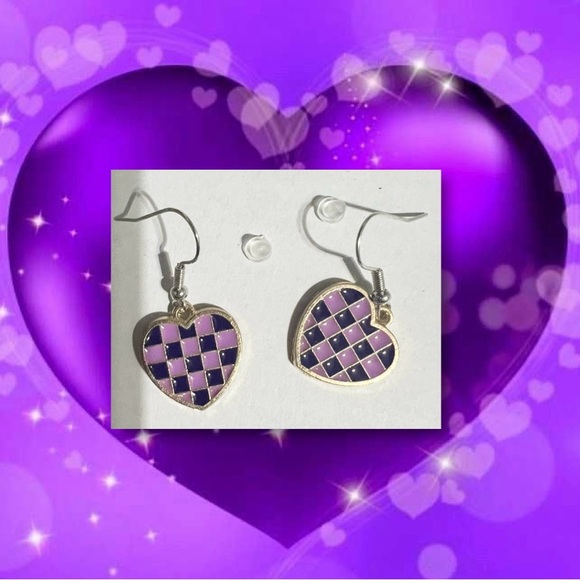 Jewelry - $1 PURPLE HEART EARRINGS. NEW. $1 WITH ANY $10 ORDER OR MORE